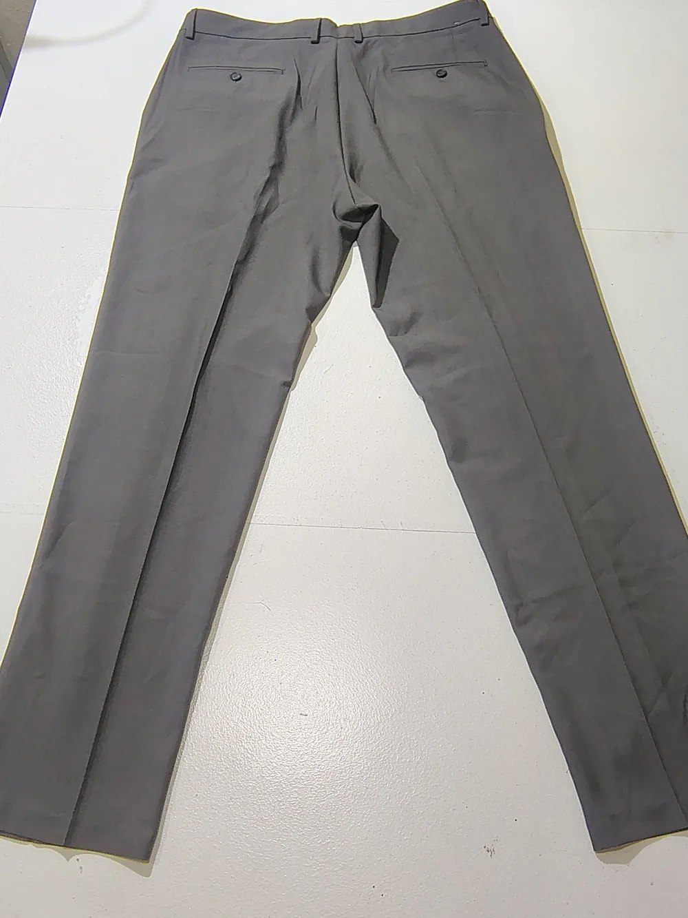 Haggar Premium Comfort  Slim Fit Dress Pants Hidden Comfort Waistband Gray 38x34